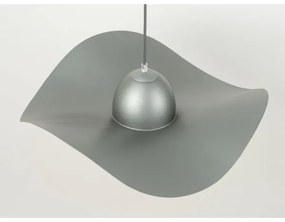 Lampadario a sospensione con filo KAPELLO 1xE27/60W/230V diametro 55 cm grigio/argento
