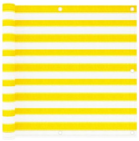 Paravento Da Balcone Giallo E Bianco 90x300 Cm İn Hdpe /