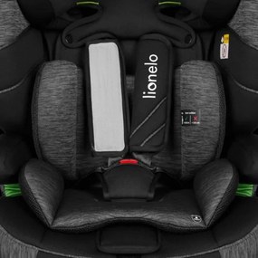 Lionelo - Seggiolino auto LEVI ONE i-Dimensioni 76-150 cm nero/grigio