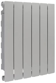 Radiatore acqua calda PRODIGE MODERN in alluminio, 6 elementi, interasse 600 mm, silver