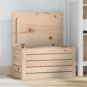 Contenitore portaoggetti 59,5x36,5x33 cm legno massello pino