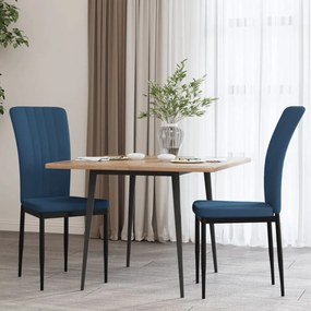 Sedie Da Pranzo 2 Pz Blu İn Velluto /