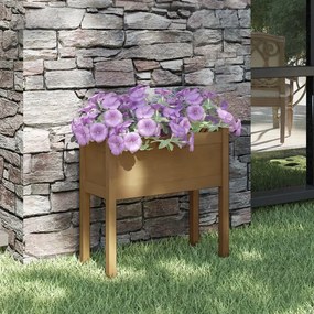 Fioriera Da Giardino Ambra 70x31x70 Cm İn Massello Di Pino /