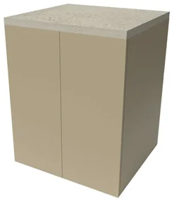 Mobile multiuso con due ante 79x65x91 cm pietra e tortora Wanda