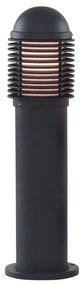 Paletto Esterno Contemporaneo Bollards Alluminio Nero Policarbonato E27 H45Cm