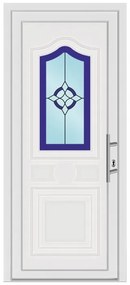 Portoncino d'ingresso 30012 L 90 x H 210 cm in PVC bianco, apertura spingere a sinistra, falso telaio non incluso