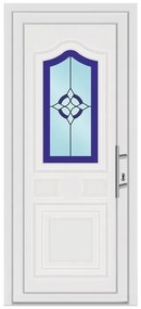 Portoncino d'ingresso in pvc 30012 L 80 x H 210 cm bianco apertura sinistra