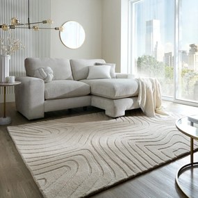 Tappeto in lana tessuto a mano color crema 200x290 cm Mesmerise Natural - Flair Rugs