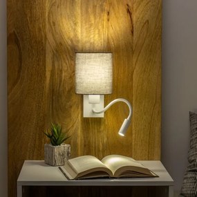 Brilagi - Applique a LED NUBILA 1xE27/25W/230V + LED/3W bianco/antracite