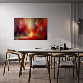 Quadro su tela – Luce rossa nella nebbia