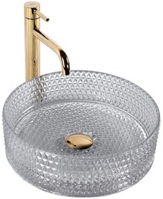 Lavabo da appoggio Rea Cristal Light Grey