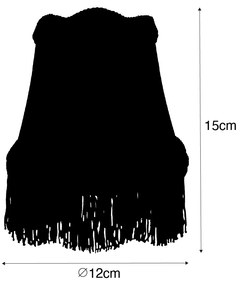 Paralume in tessuto a clip color crema 12 cm - Granny