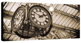 Stampa su tela Waterloo station clock London, multicolore 120 x 60 cm