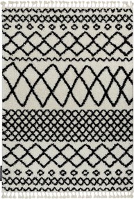 Tappeto PROMO BERBER SAFI N9040 bianco / nero Frange berbero marocchino shaggy
