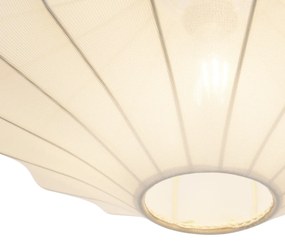 Lampada a sospensione Japandi beige con paralume in tessuto 50cm - Plu