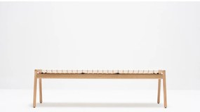 Panchina in colore bianco e naturale Klupa - Gazzda