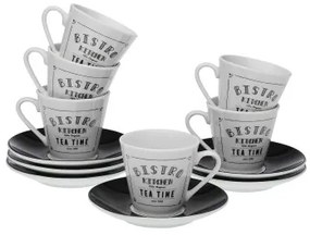 Set di 6 Tazze da Caffè Versa Bistro Porcellana