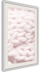 Poster  Pale Pink Knit  Cornice Quadri Cornice nera con pass-partout, Larghezza x Altezza Home decor 30x45