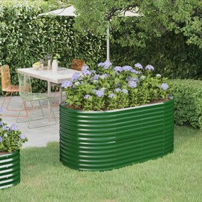 Letto Giardino Acciaio Verniciato A Polvere 152x80x68 Cm Verde /