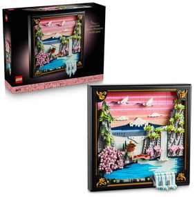 Paesaggio giapponese con giliegi fioriti Lego