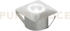 Incasso led asso bianco quadrato 1,2w 100lm 3000k 3,2x3,2x2,2cm