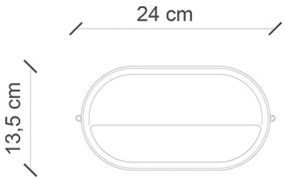 Applique Vintage Orizzontale Ceramica Arancio 1 Luce E27