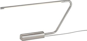 Lampada da tavolo LED argentata (altezza totale 33 cm) Olea – Trio Select