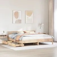 Letto senza Materasso 180x200 cm in Legno Massello di Pino 3301740