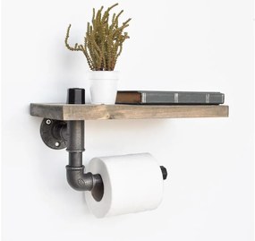 Porta carta igienica con ripiano BORU 30x14 cm abete