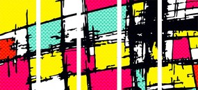 Quadri 5 pezzi – Pop-art stiloso