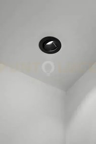 Oasis faretto da incasso orientabile in alluminio nero d.9cm 1 luce...