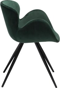 Sedia da pranzo verde in imbottito con braccioli Gaia – DAN-FORM Denmark