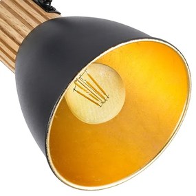 Brilagi - Plafoniera con 4 faretti ODENSE 4xE14/10W/230V in legno di caucciù/nero