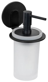 Dispenser di sapone in vetro nero opaco autoportante 150 ml Bivio - Wenko