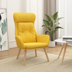 Poltrona Relax Giallo Senape İn Tessuto /