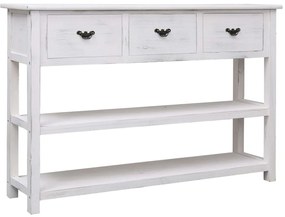 Credenza stile antico bianca 115x30x76 cm in legno