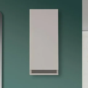 Colonna Pensile bagno Salvaspazio H.69 cm Tortora opaco anta Reversibile con ripiano