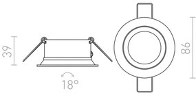 RED - Design Rendl-R11738- Lampada da incasso SOBER 1xGU10/50W/230V bianco