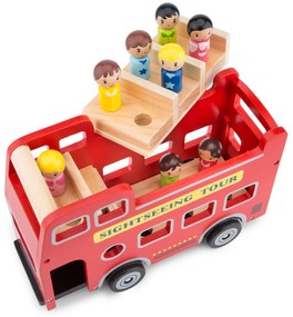 Autobus urbano rosso + 9 figurine di passeggeri