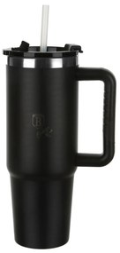Tazza termica da viaggio con cannuccia 1 L nero