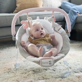 Ingenuity - Lettino vibrante per bambini con melodia FLORA THE UNICORN 3xC