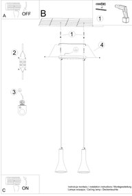 Sollux SL.1224 - Lampadario a sospensione con filo REA 2xE14/12W/230V calcestruzzo