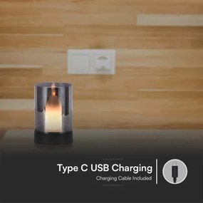 Lampada da tavolo ricaricabile LED/2W/5V 3000K nero