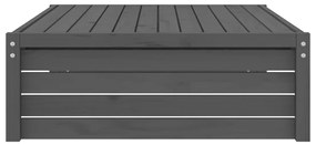 Poggiapiedi da giardino 120x80 cm legno massello di pino grigio