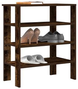 Scarpiera Rovere Fumo 61x32x70 Cm İn Legno Multistrato /