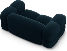 Divano blu scuro con rivestimento in velluto 180 cm Loretto – Cosmopolitan Design