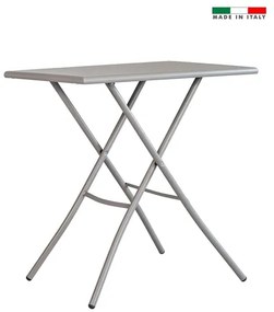 Tavolo da pranzo per giardino pieghevole Gaia FIAM struttura e superficie in acciaio marrone per 2 persone 70x50cm