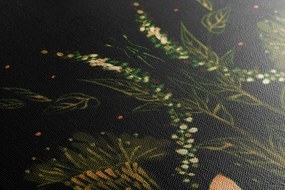 Stampa su tela – Con ornamento floreale