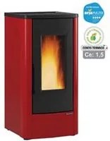 stufa a pellet dahiana 10 kw bordeaux (conto termico) - misure cm.52,5x60,2x108,0h. - peso kg.157 fer236409