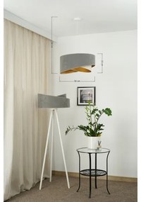 Brilagi - Lampadario LED a sospensione con filo LYRA 1xE27/15W/230V grigio/color crema/oro